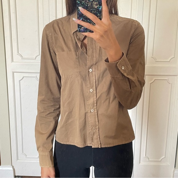 Prada Brown Button Down Shirt - Picture 1 of 6